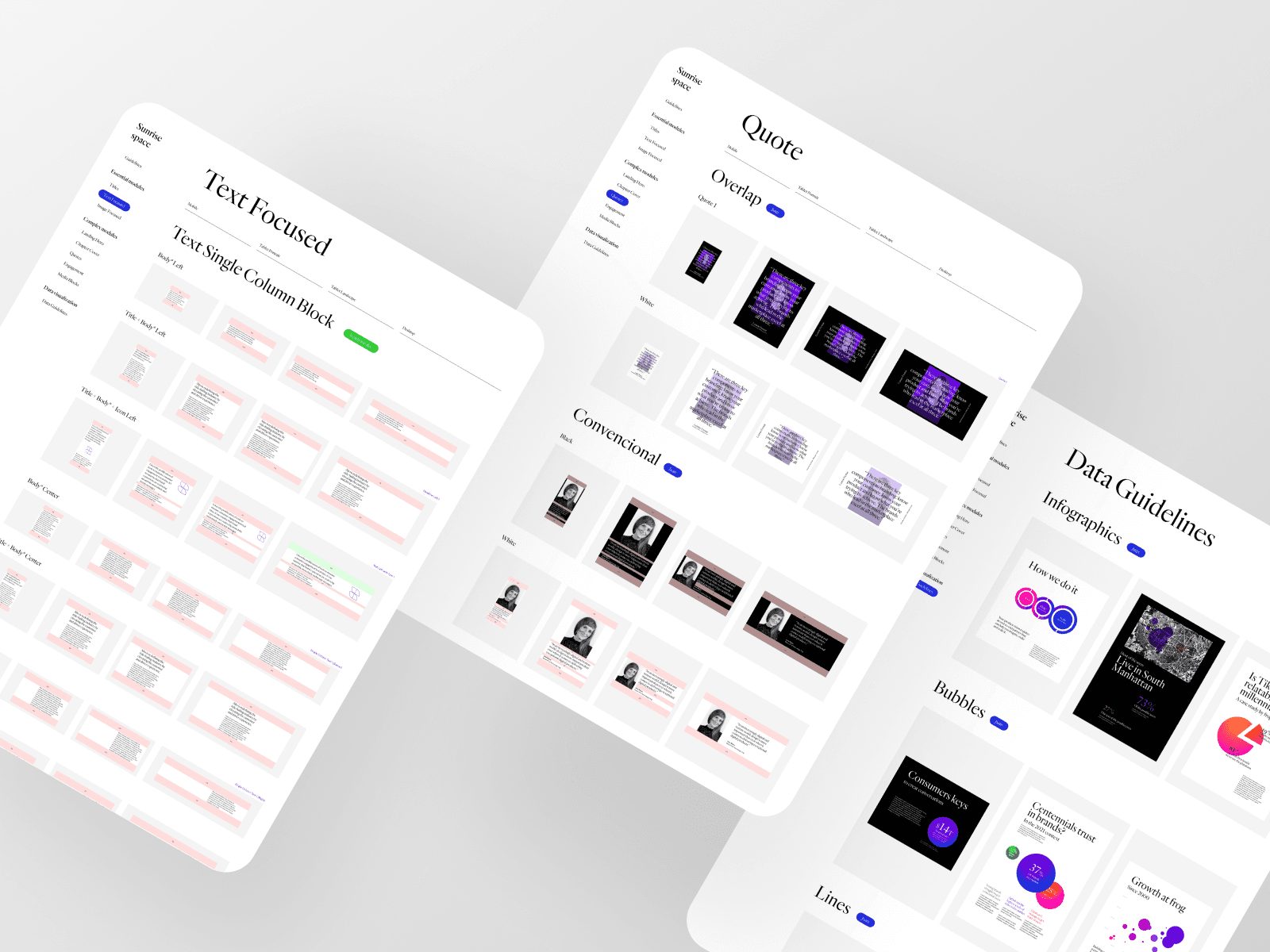 Páginas del sistema de lenguaje de diseño de Chief Challenges